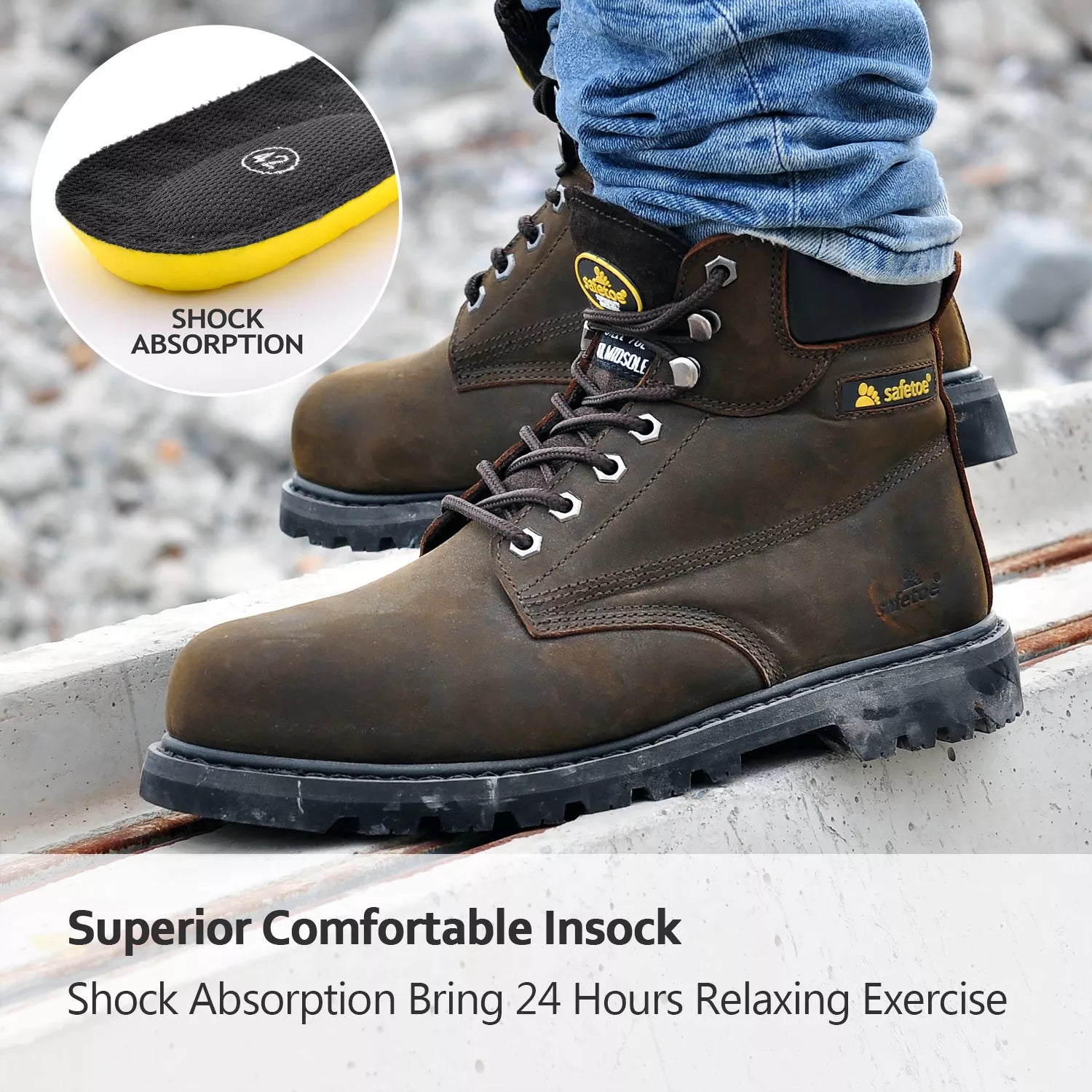 Classical Wedge Safety Boots M-8179 Super